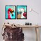 Stupell Industries Unicorn & Flamingo Basking 2pc Floater Framed Canvas Wall Art Set Design by Graffi*tee Studios